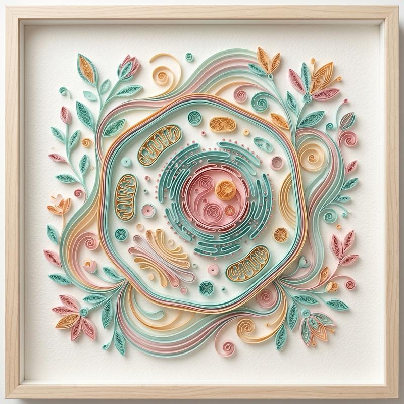 GEARARTS Archival Biological Papercraft: Eukaryotic Organelle Cell