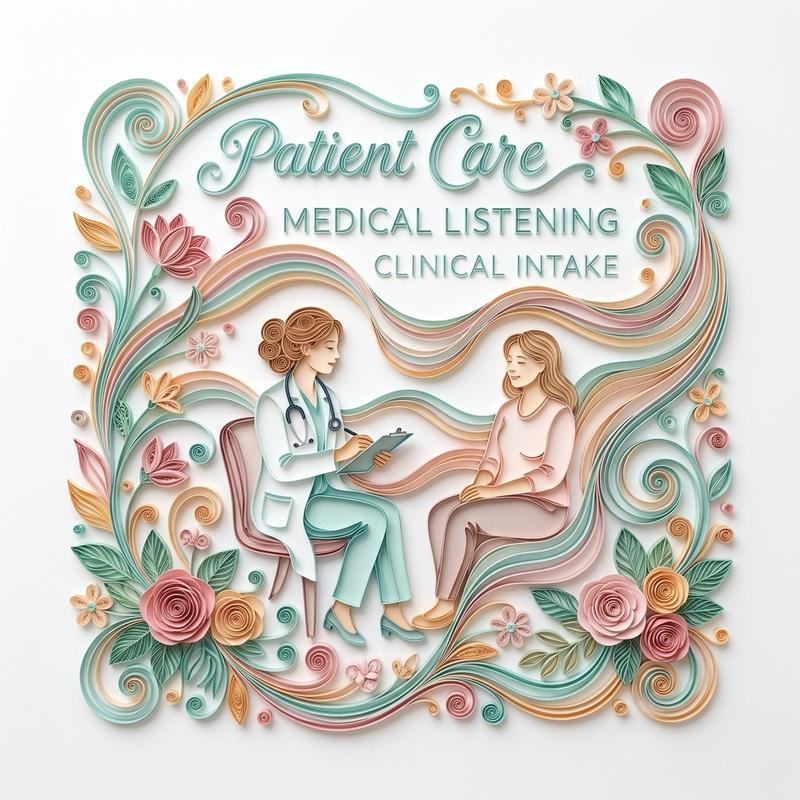 Empathetic Clinician Stethoscope & Golden Origami Crane Flight in Frameless Papercraft