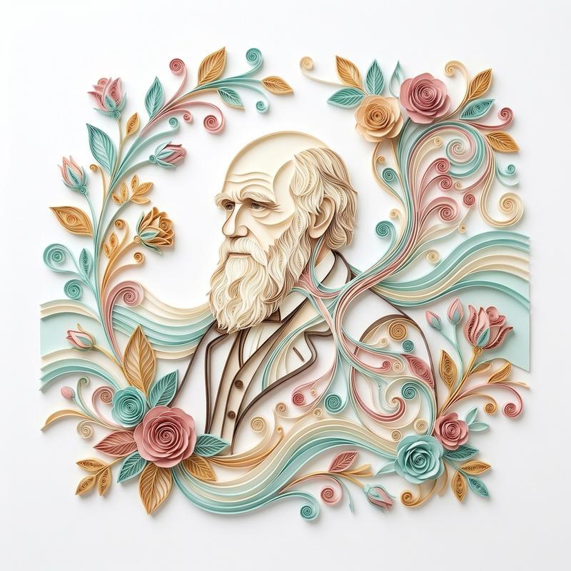 Charles Darwin Vagal Nerve & Baroreflex Architecture in 3D Paper Quilling
