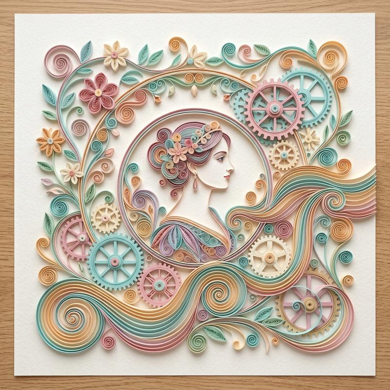 Ada Lovelace Papercraft Art