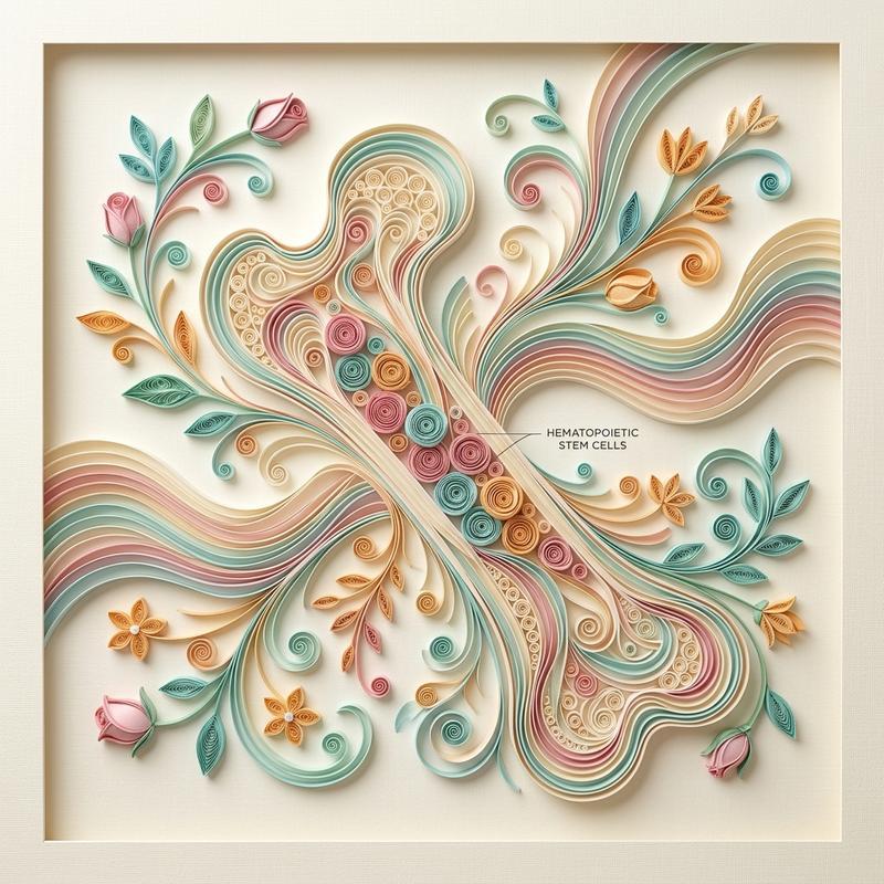 Marie Curie Bone Marrow Architecture Quilling Art