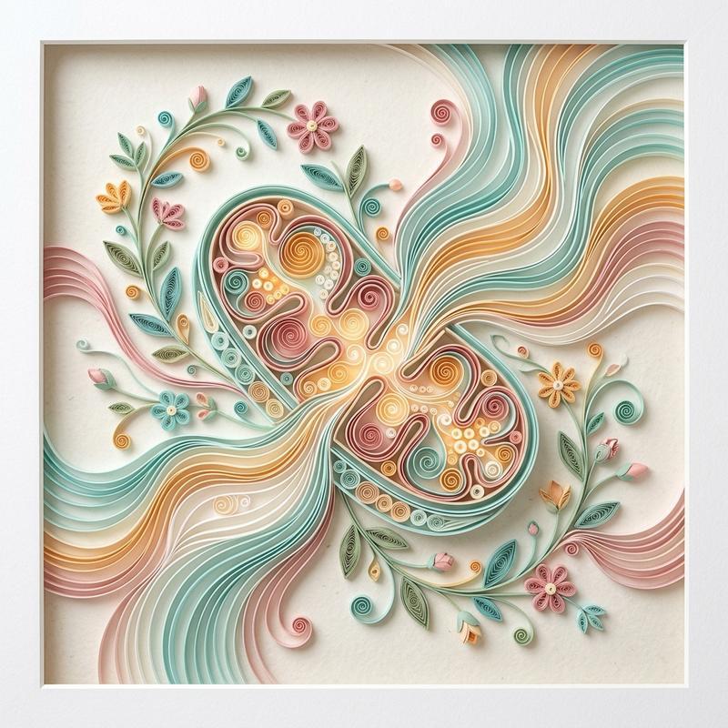 Mitochondrial Cristae Architecture & Electron Transport Chain in 3D Paper Quilling